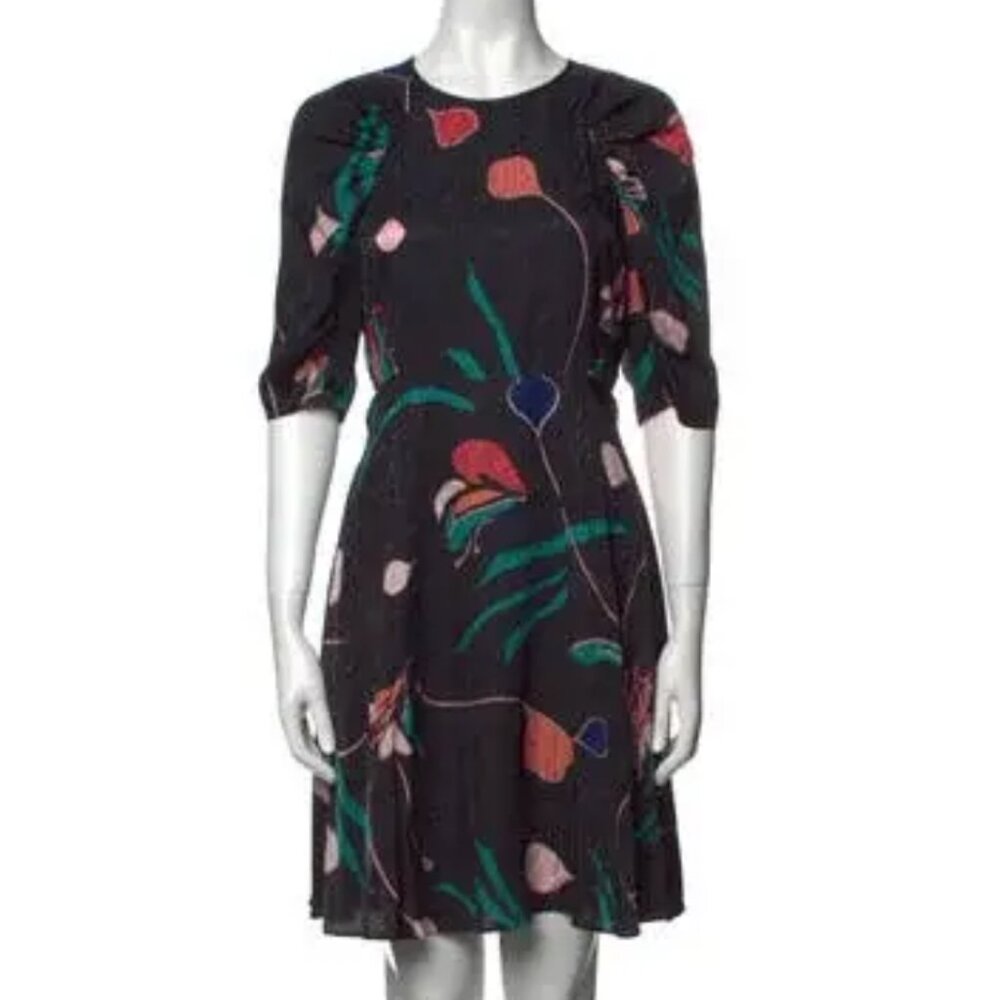 Silk Botanical Bloom Rebecca Taylor Dress Size 0